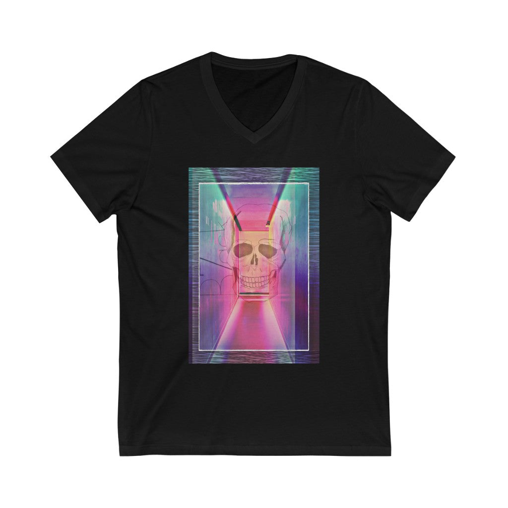 SKULLWAY Unisex Jersey Short Sleeve V-Neck Tee