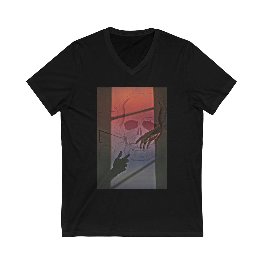 SHADOW SIDE Unisex Jersey Short Sleeve V-Neck Tee