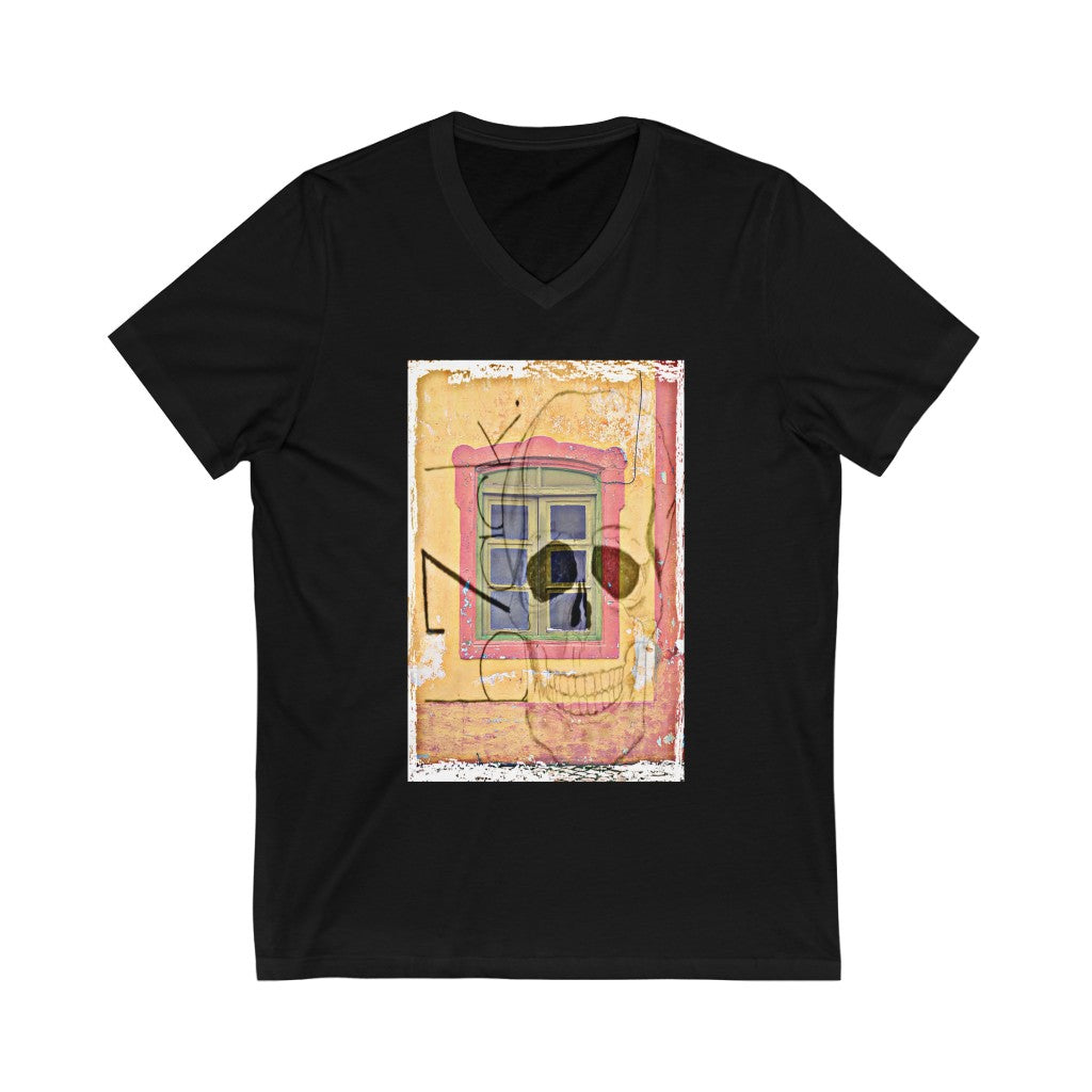 window Unisex Jersey Short Sleeve V-Neck Tee