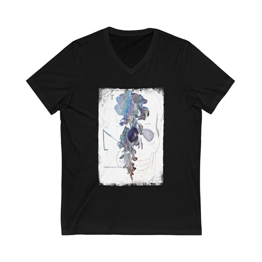 smoke Unisex Jersey Short Sleeve V-Neck Tee